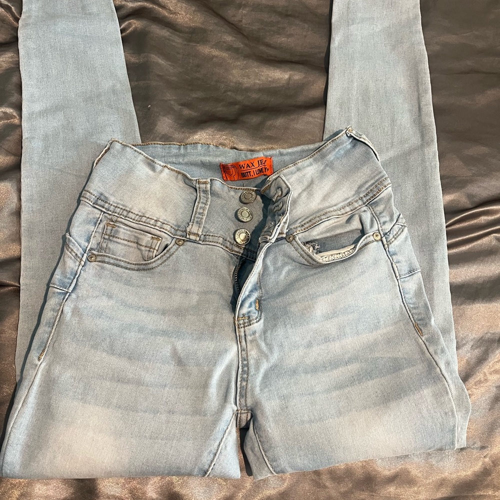 Wax Jean High Rise Blue Jeans